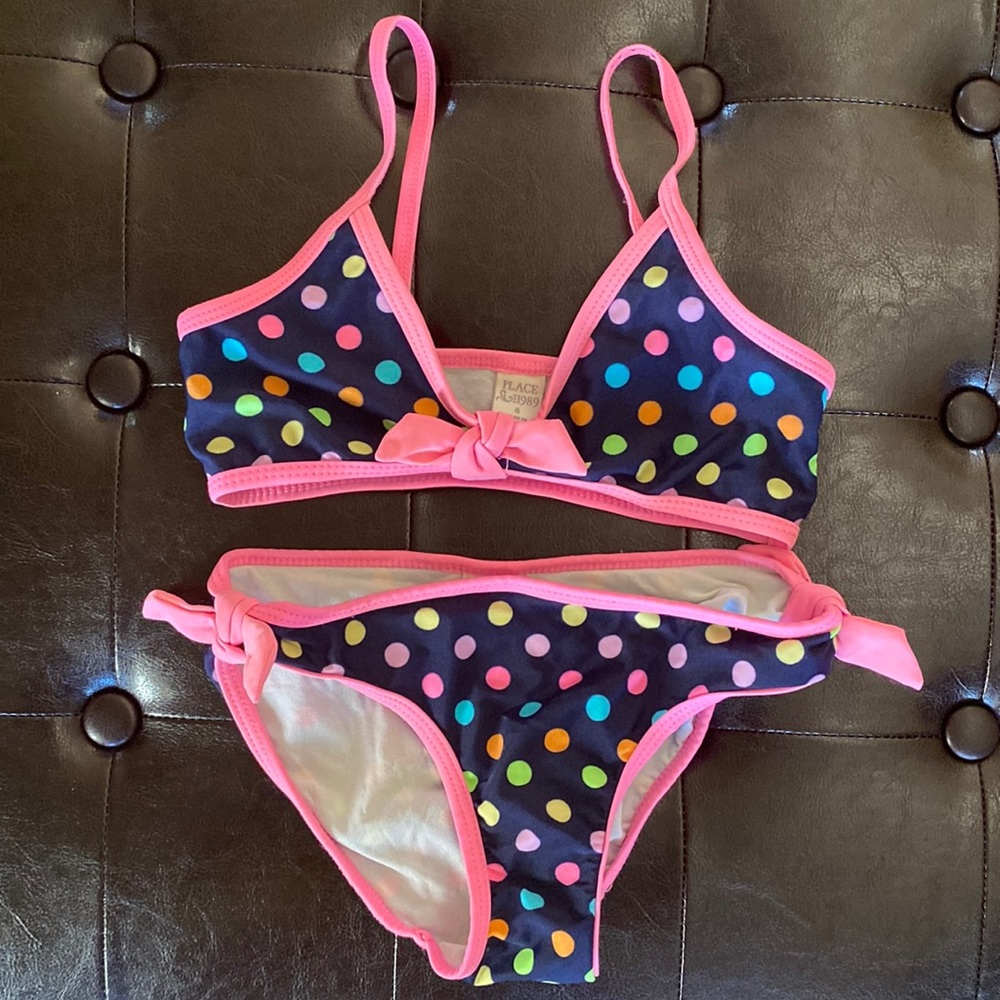 Girls Colorful Polka Dot Bikini